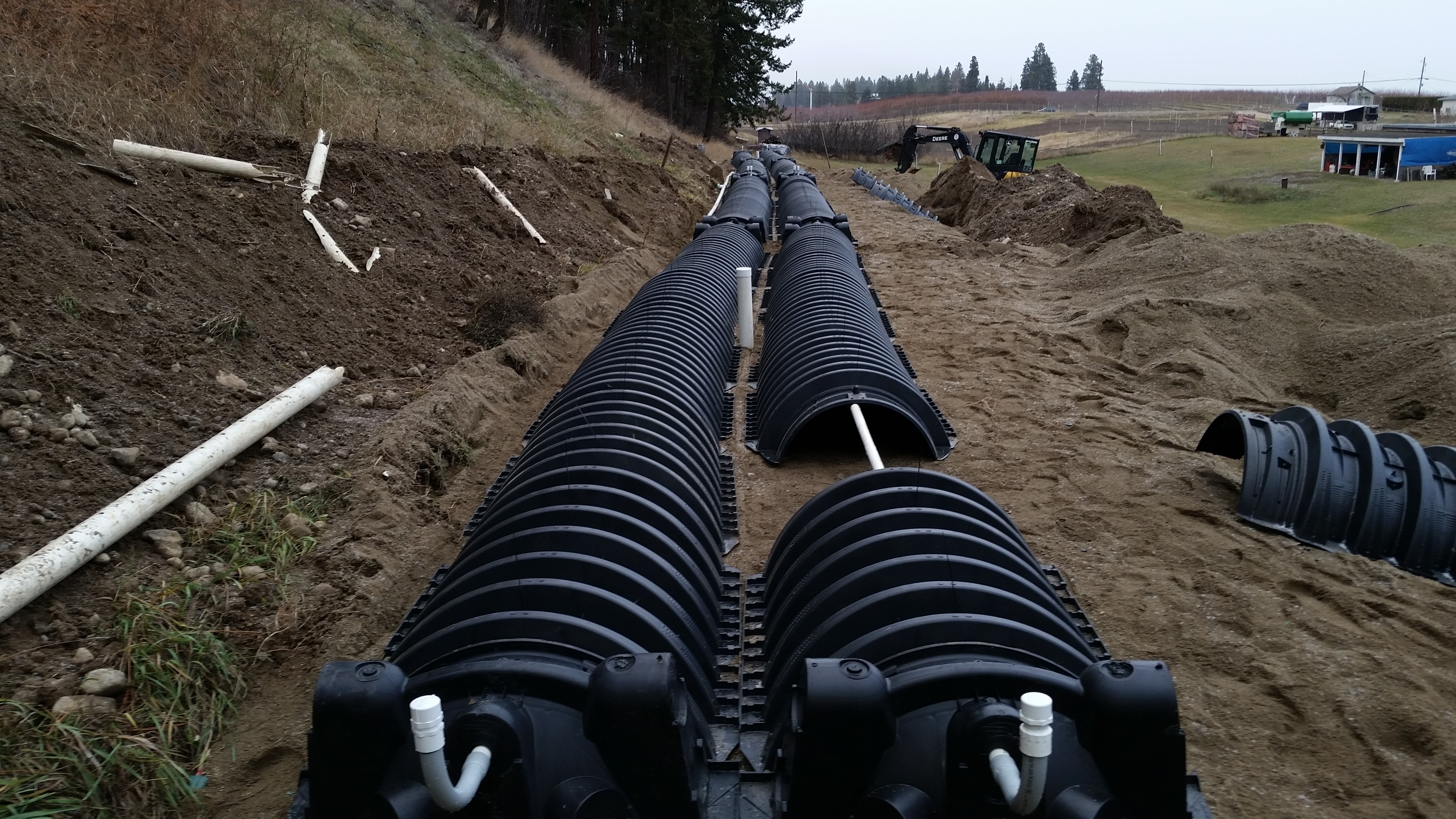 Sand Mound Piping with Chambers