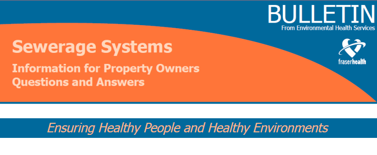 Sewerage Systems – Information for Property Owners